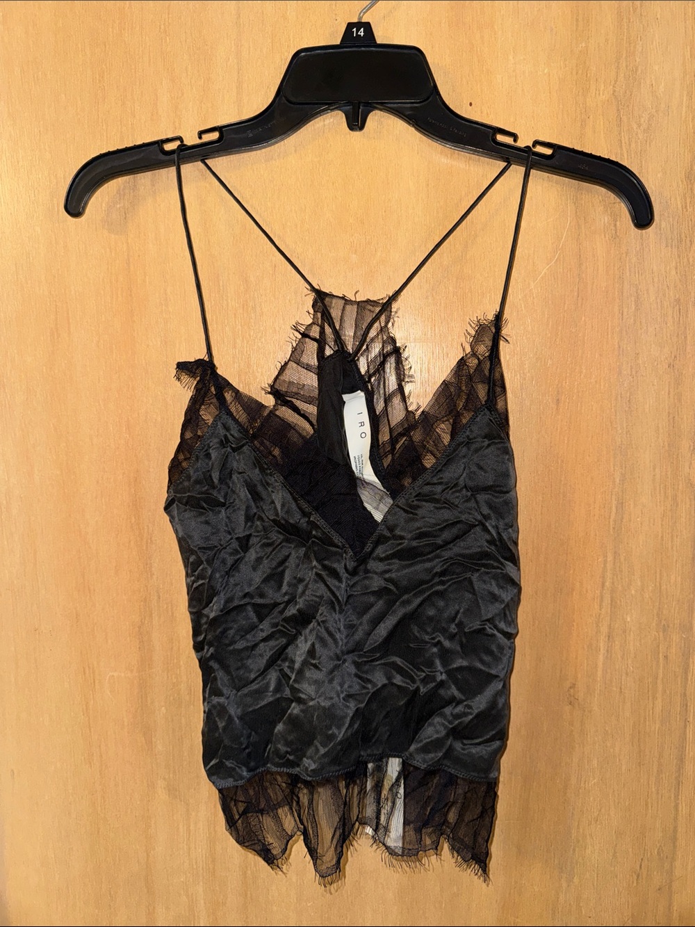 NWT IRO % 100 Silk Berwyn Lace-Trim Slip Cami Tank PARIS Gift Size  FR 32 US 0